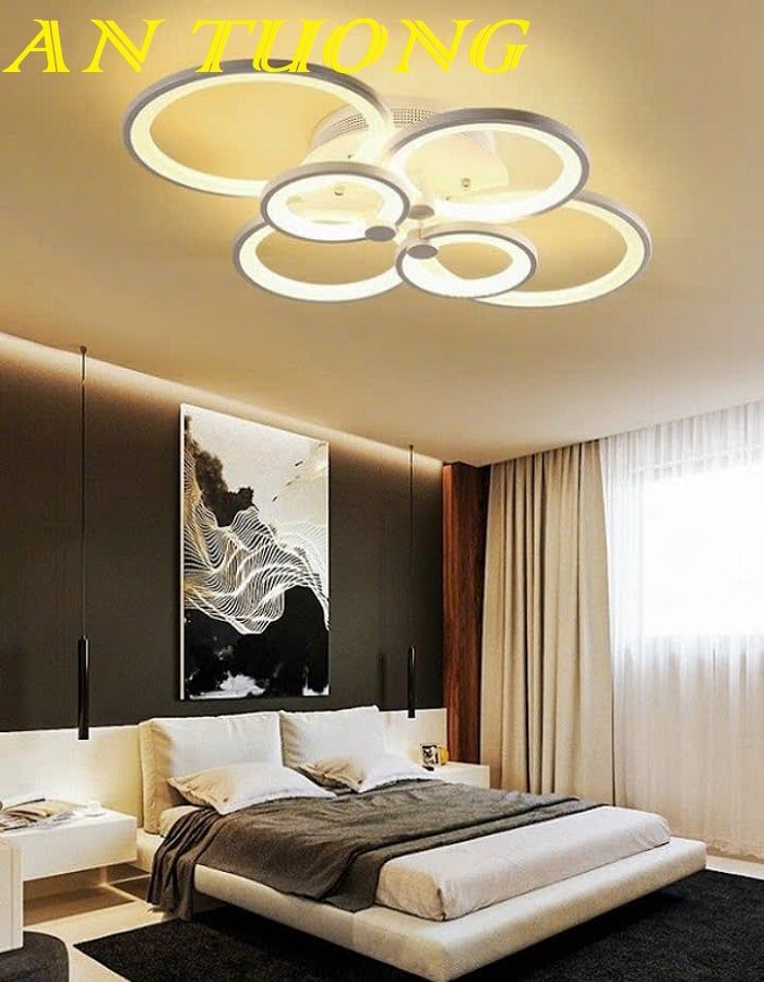 Đèn ốp trần phòng khách đẹp LED hiện đại 065