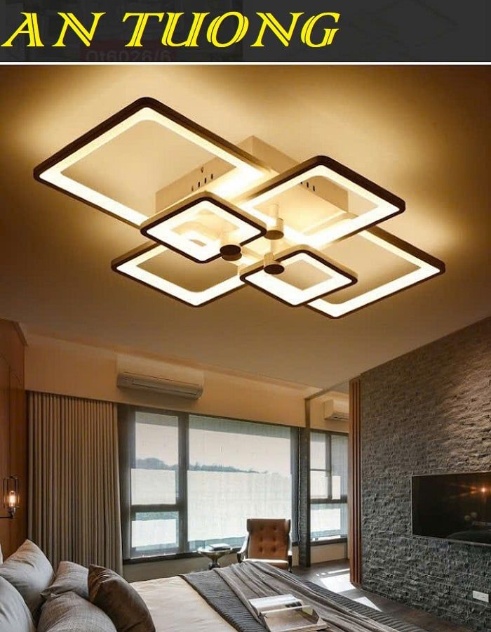 Đèn ốp trần phòng khách đẹp LED hiện đại 068
