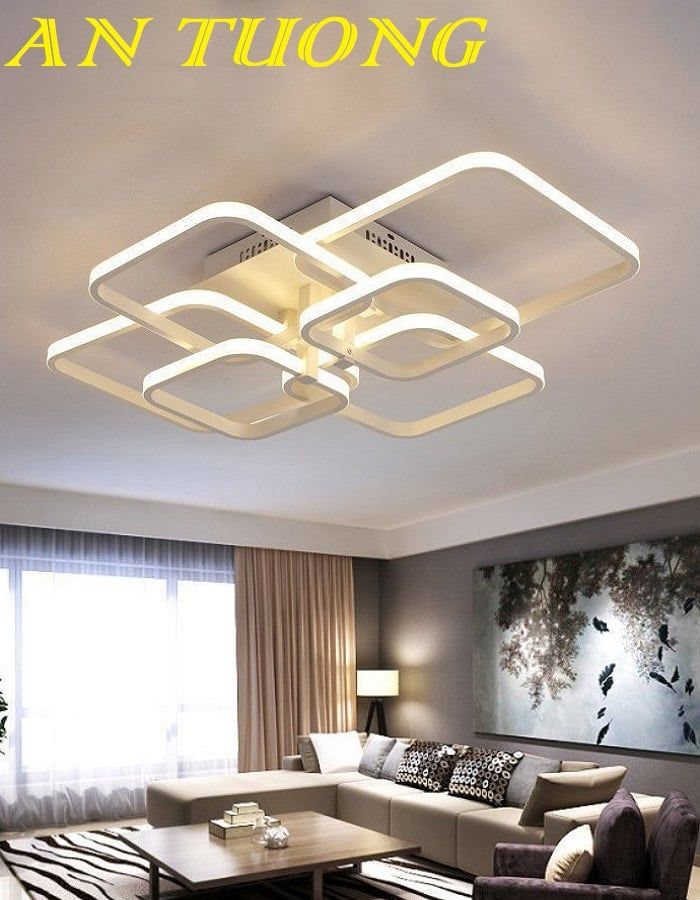 Đèn ốp trần phòng khách đẹp LED hiện đại 070