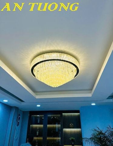  Đèn ốp trần phòng khách pha lê đẹp 0045 