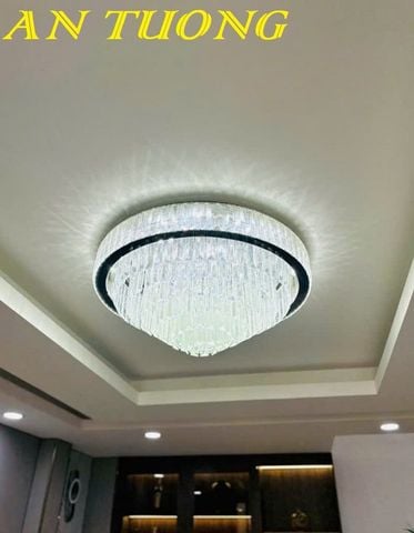  Đèn ốp trần phòng khách pha lê đẹp 0045 