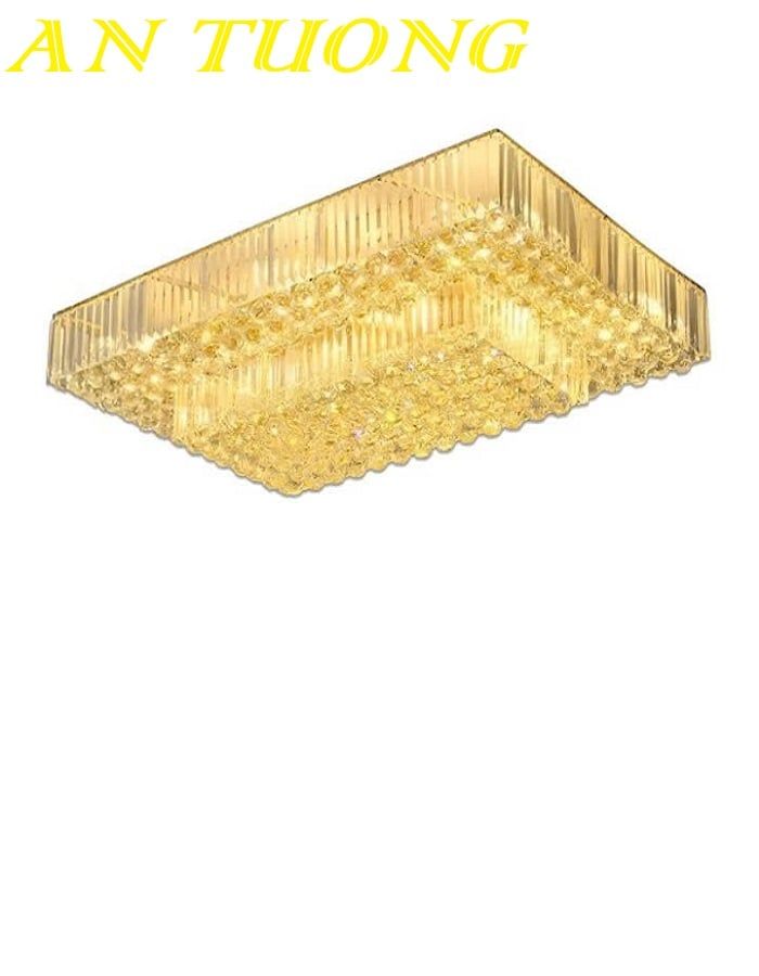 Đèn ốp trần phòng khách pha lê đẹp 009