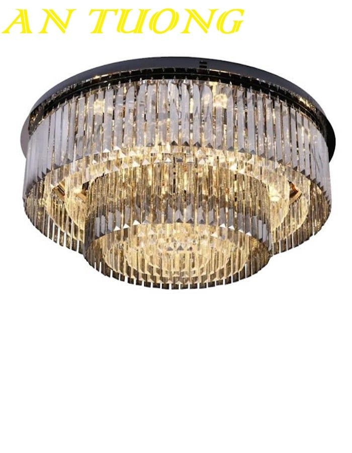 Đèn ốp trần phòng khách pha lê đẹp 021