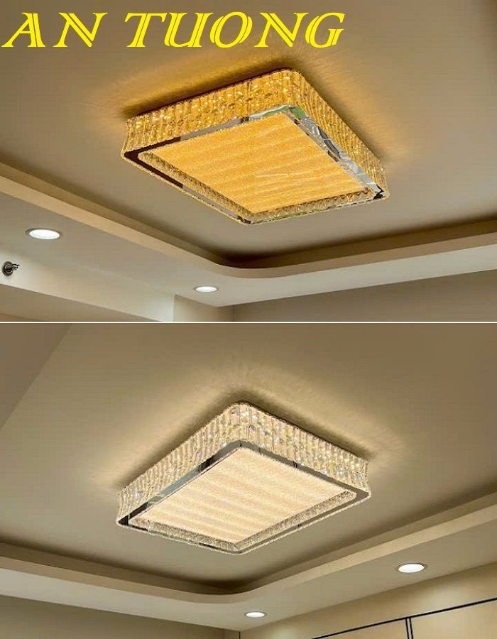 Đèn ốp trần phòng khách pha lê đẹp 032