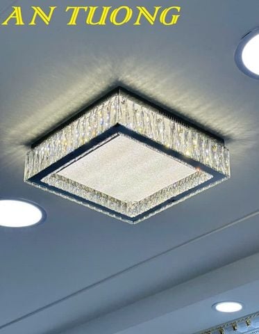  Đèn ốp trần phòng khách pha lê đẹp 033 