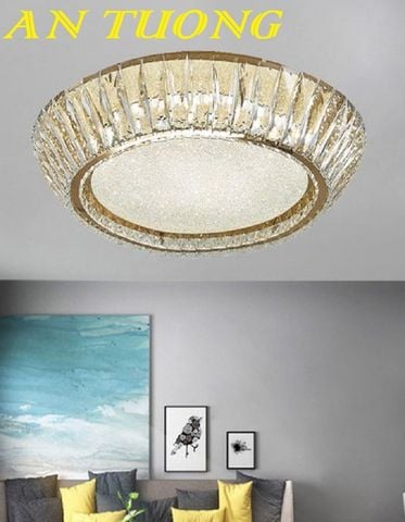  Đèn ốp trần phòng khách pha lê đẹp 034 