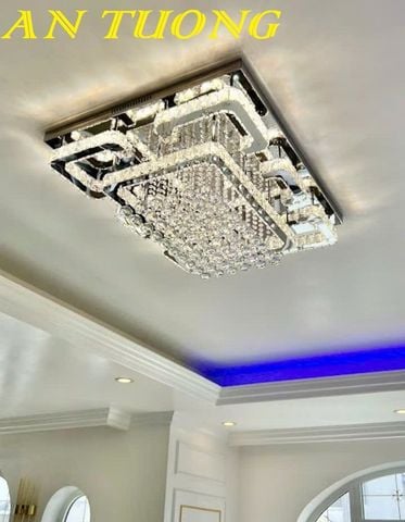  Đèn ốp trần phòng khách pha lê đẹp 037 