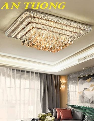  Đèn ốp trần phòng khách pha lê đẹp 039 