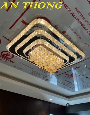  Đèn ốp trần phòng khách pha lê đẹp 039 
