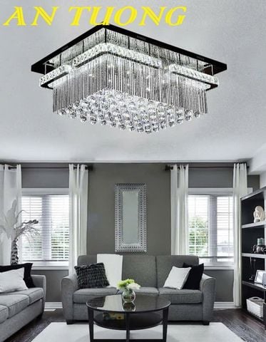  Đèn ốp trần phòng khách pha lê đẹp 042 