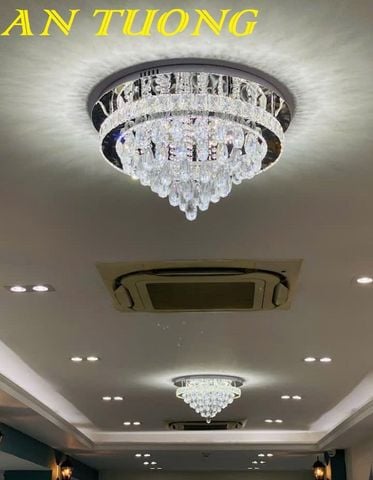  Đèn ốp trần phòng khách pha lê đẹp 044 