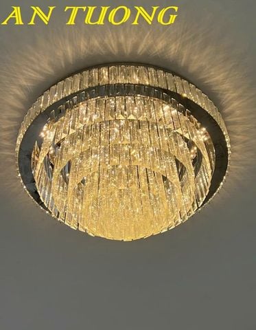  Đèn ốp trần phòng khách pha lê đẹp 045 