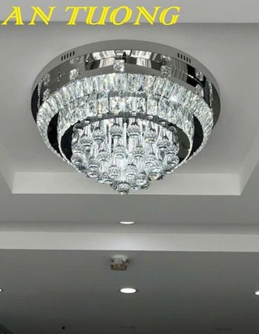  Đèn ốp trần phòng khách pha lê đẹp 047 