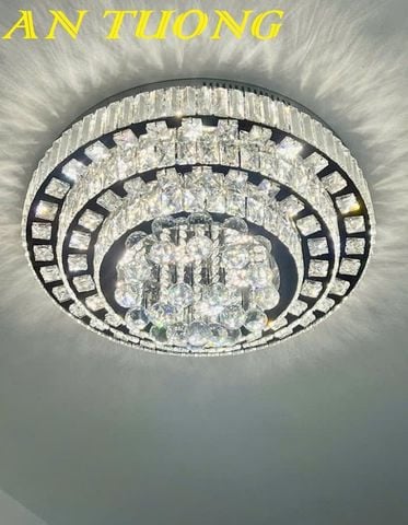 Đèn ốp trần phòng khách pha lê đẹp 048 