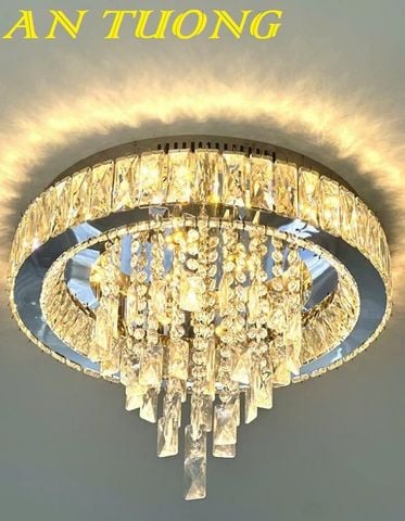  Đèn ốp trần phòng khách pha lê đẹp 052 