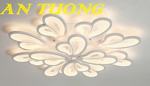 Đèn ốp trần trang trí phòng khách căn hộ chung cư đẹp