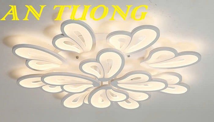 Đèn ốp trần trang trí phòng khách căn hộ chung cư đẹp 002