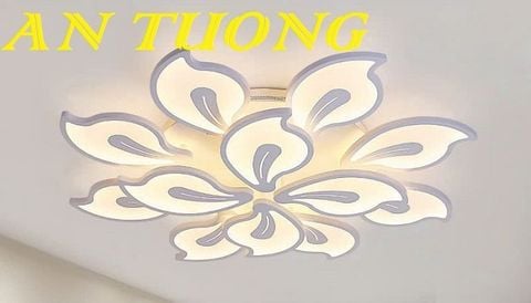 Đèn ốp trần trang trí phòng khách căn hộ chung cư đẹp