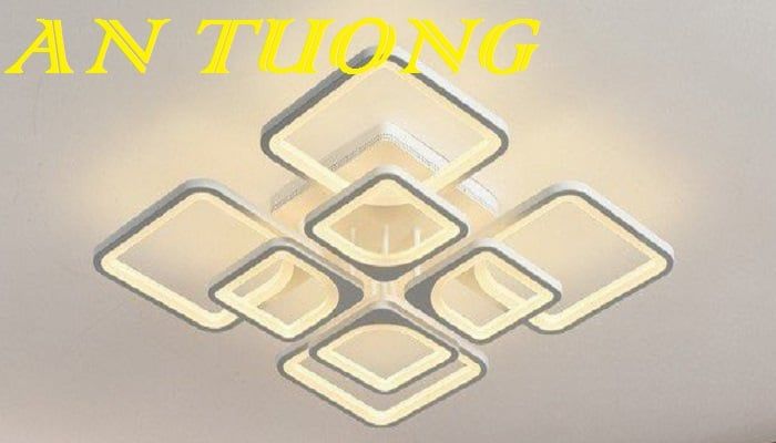 Đèn ốp trần trang trí phòng khách căn hộ chung cư đẹp 005