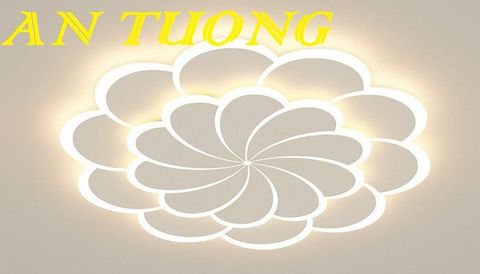 Đèn ốp trần trang trí phòng khách căn hộ chung cư đẹp