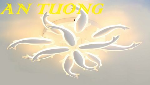 Đèn ốp trần trang trí phòng khách căn hộ chung cư đẹp