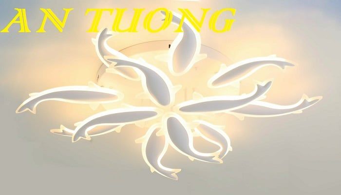 Đèn ốp trần trang trí phòng khách căn hộ chung cư đẹp 014