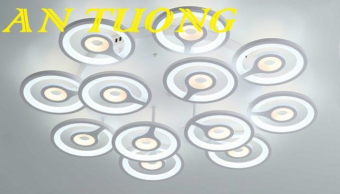 Đèn ốp trần trang trí phòng khách căn hộ chung cư đẹp 015