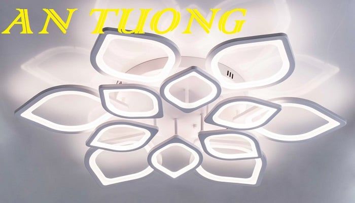 Đèn ốp trần trang trí phòng khách căn hộ chung cư đẹp 019