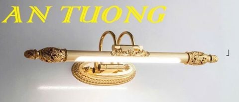  Đèn soi tranh treo tường cổ điển màu vàng đồng 078 