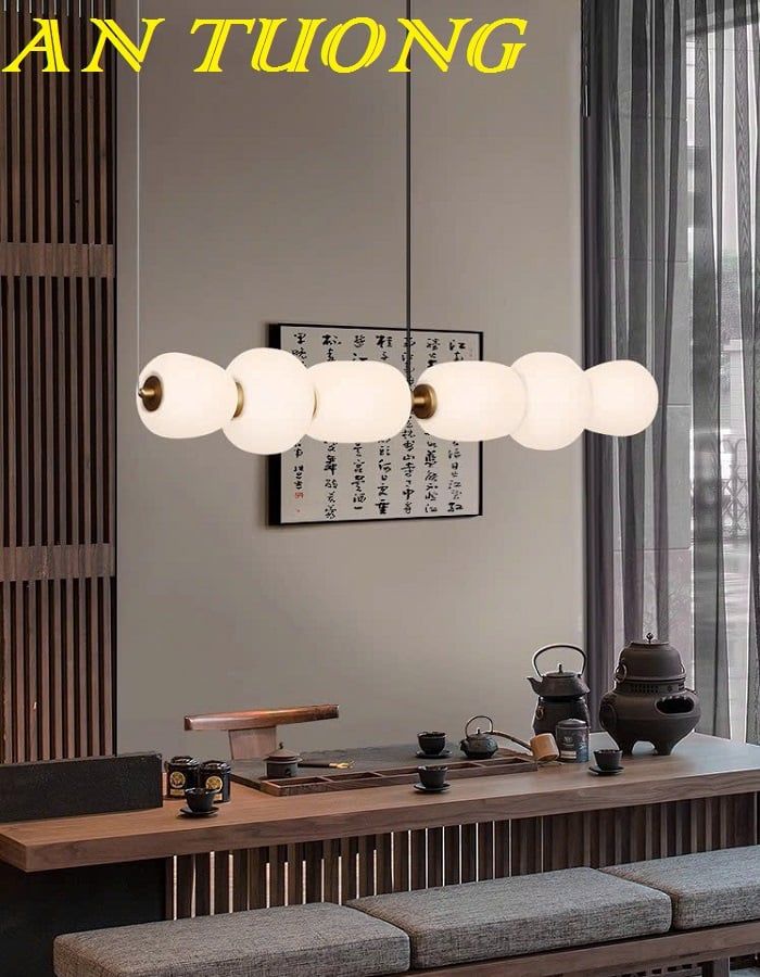 Đèn thả bàn ăn đẹp phong cách wabi sabi hiện đại 0219