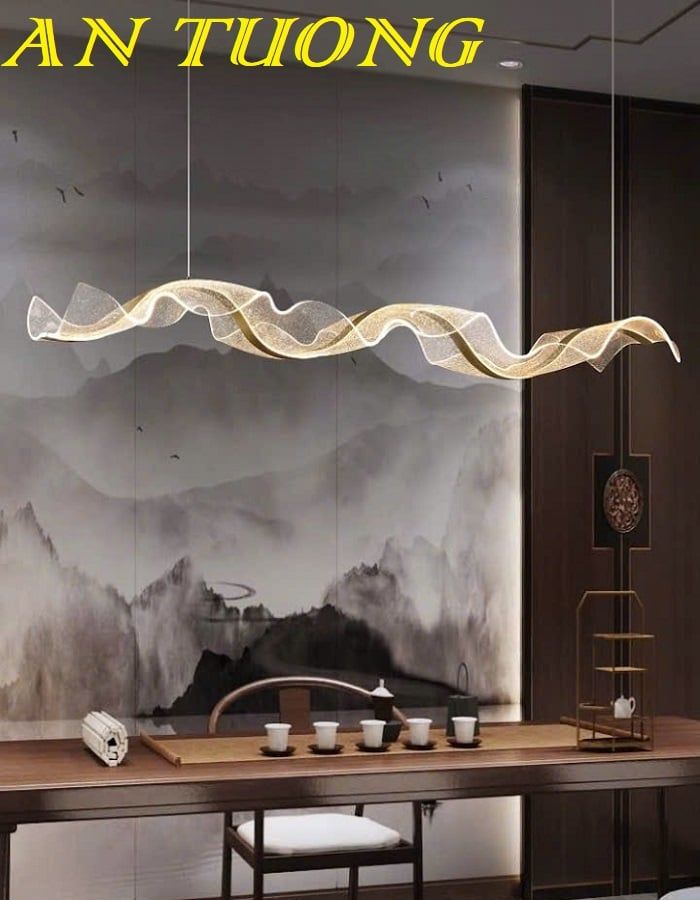 Đèn thả ngang trang trí bàn ăn phòng bếp đẹp treo trần 028