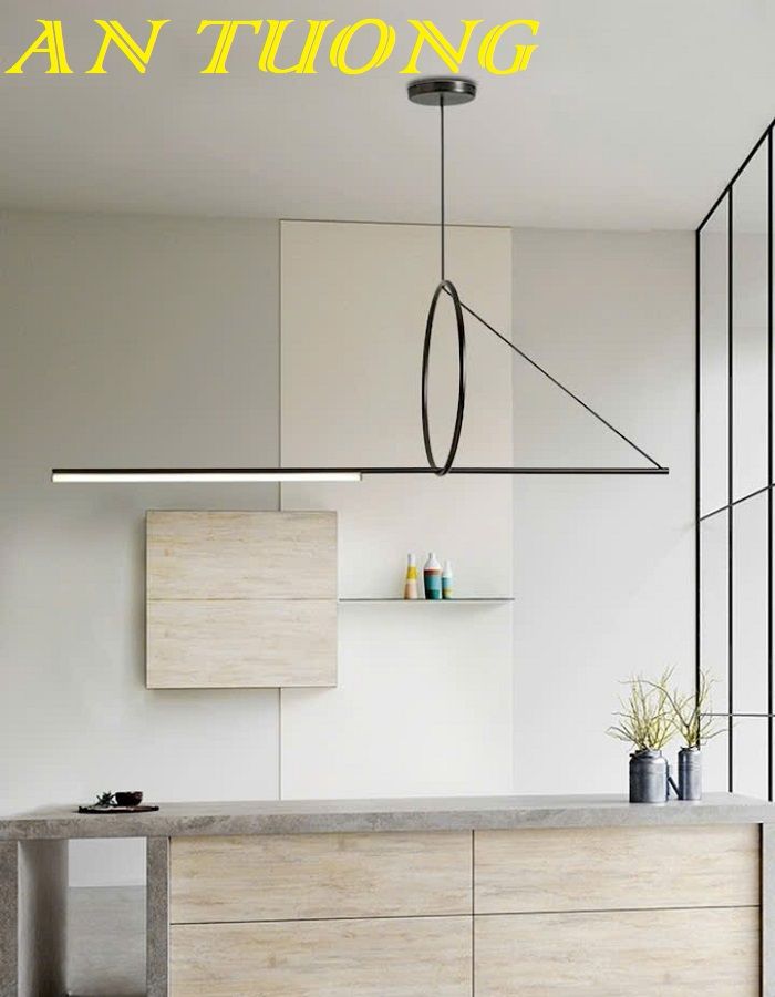 Đèn thả ngang trang trí bàn ăn phòng bếp đẹp treo trần 036