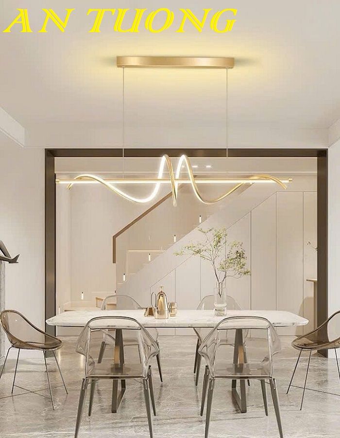 Đèn thả ngang trang trí bàn ăn phòng bếp đẹp treo trần 037