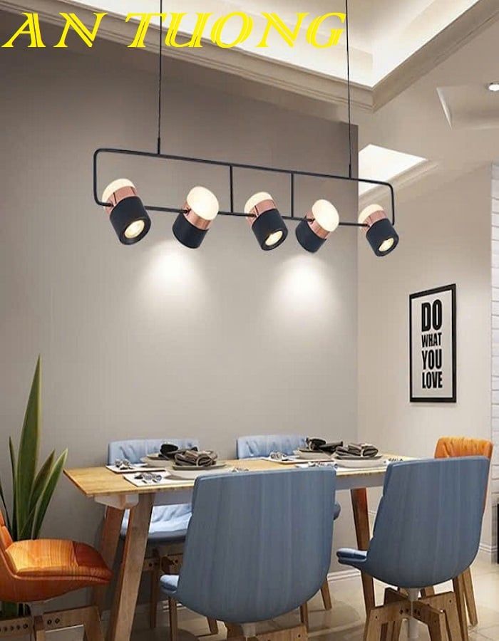 Đèn thả ngang trang trí bàn ăn phòng bếp đẹp treo trần 039