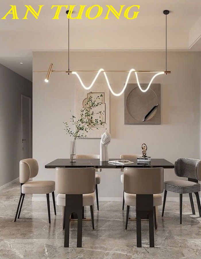 Đèn thả ngang trang trí bàn ăn phòng bếp đẹp treo trần 043