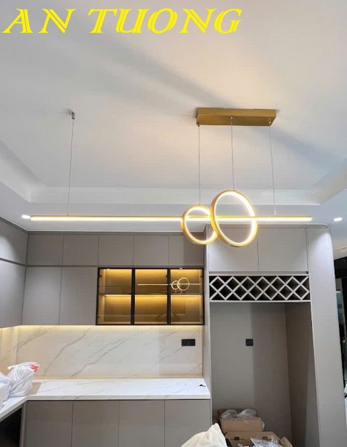 Đèn thả ngang trang trí bàn ăn phòng bếp đẹp treo trần 046