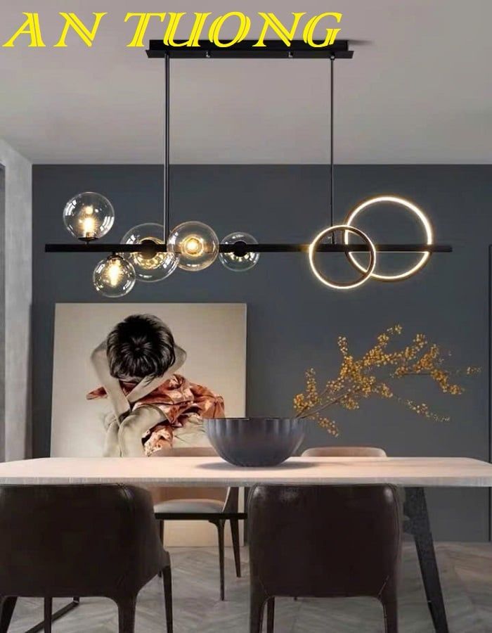 Đèn thả ngang trang trí bàn ăn phòng bếp đẹp treo trần 047