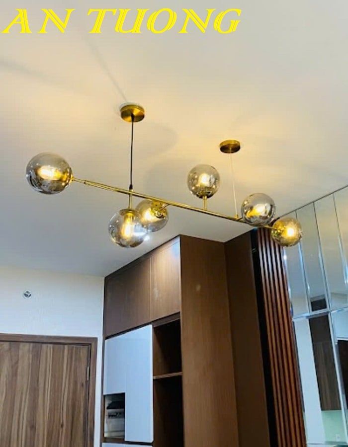 Đèn thả ngang trang trí bàn ăn phòng bếp đẹp treo trần 049