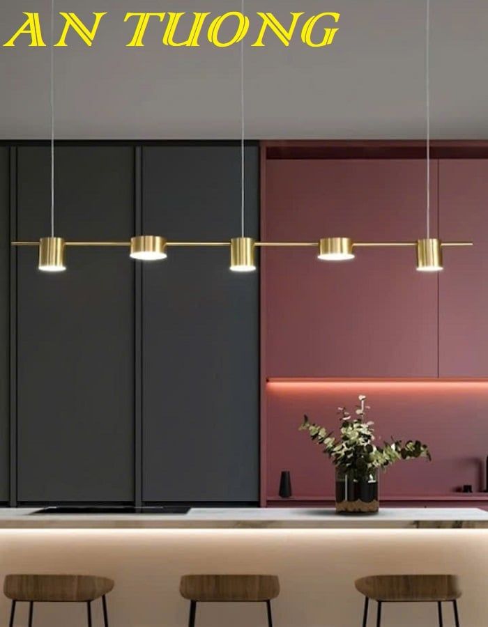 Đèn thả ngang trang trí bàn ăn phòng bếp đẹp treo trần 054
