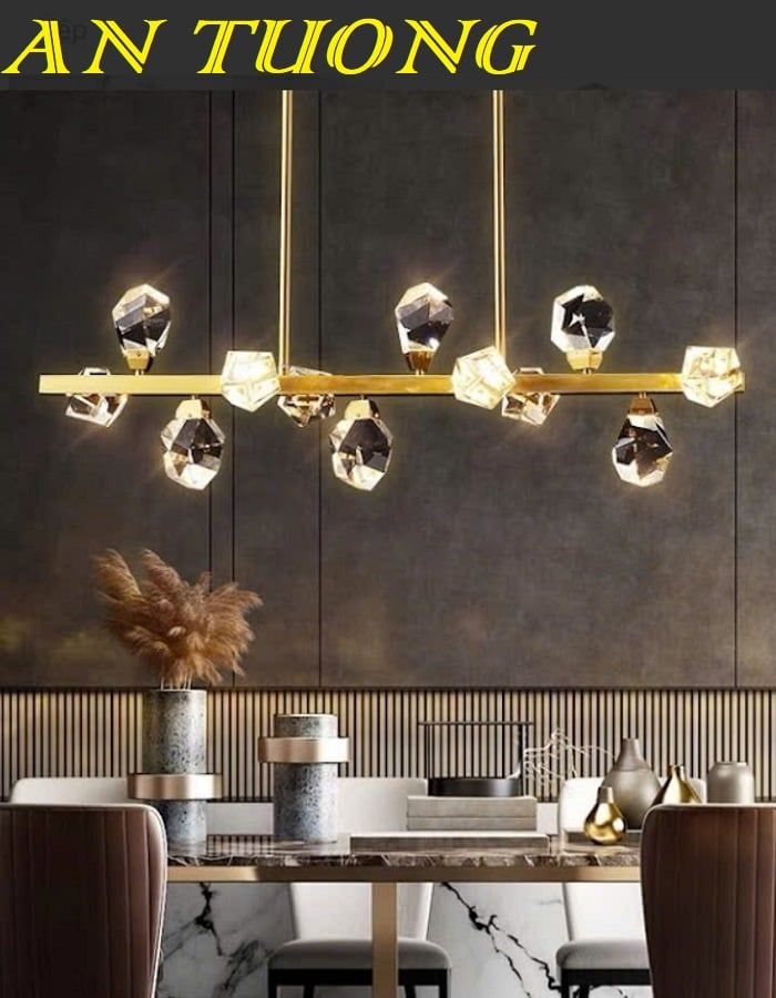 Đèn thả ngang trang trí bàn ăn phòng bếp đẹp treo trần 055