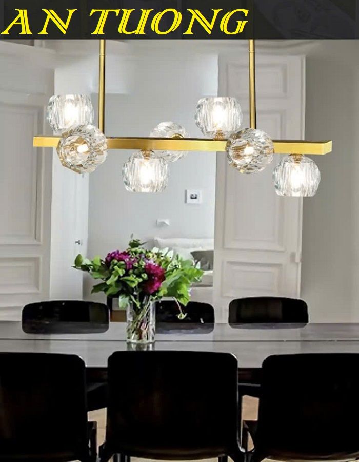 Đèn thả ngang trang trí bàn ăn phòng bếp đẹp treo trần 057