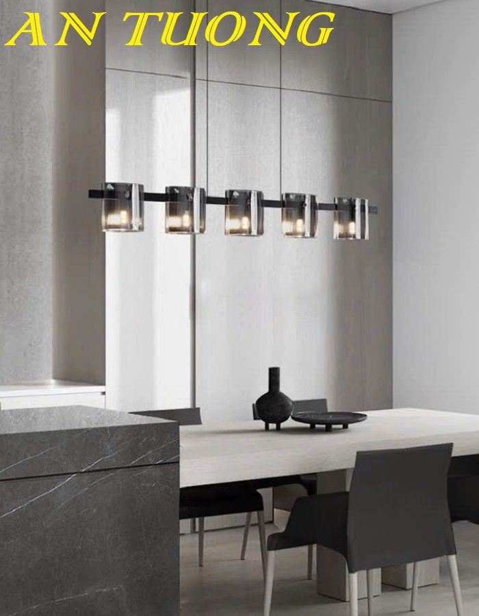 Đèn thả ngang trang trí bàn ăn phòng bếp đẹp treo trần 060