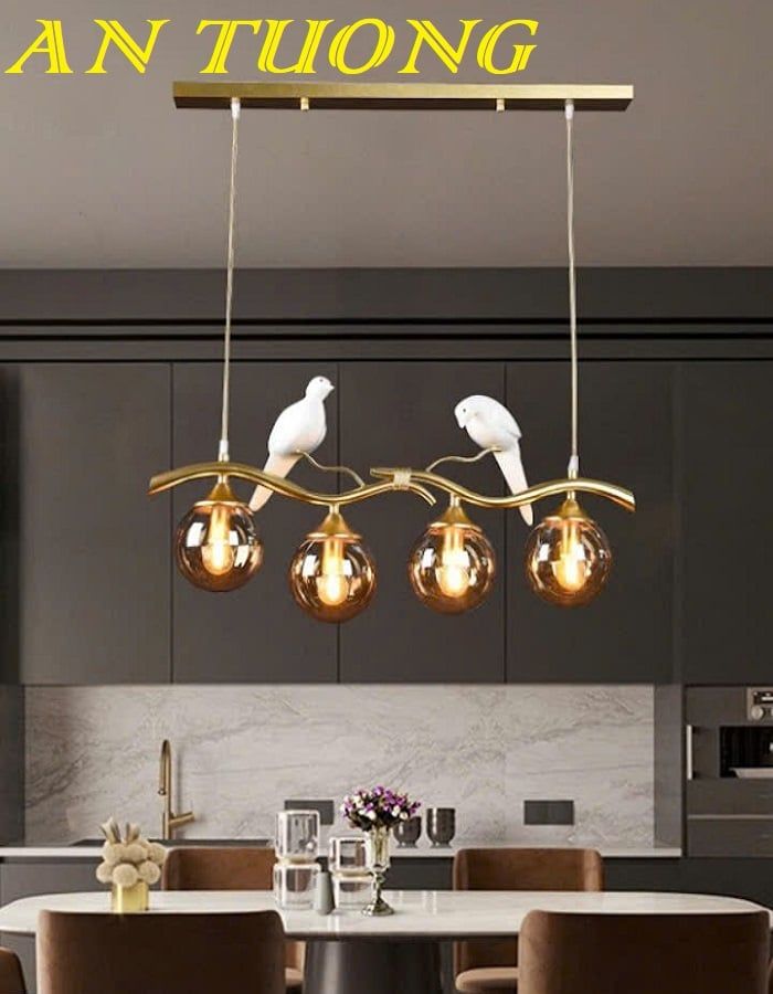 Đèn thả ngang trang trí bàn ăn phòng bếp đẹp treo trần 062
