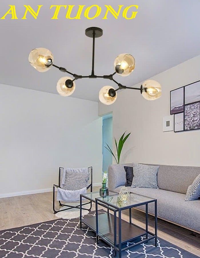 Đèn thả ngang trang trí bàn ăn phòng bếp đẹp treo trần 068