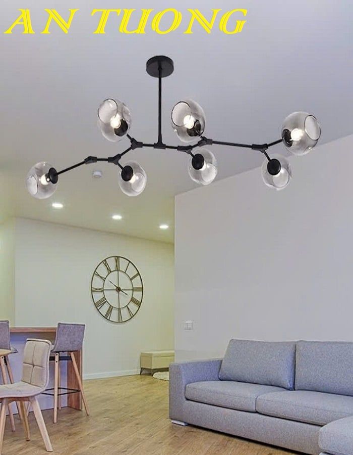 Đèn thả ngang trang trí bàn ăn phòng bếp đẹp treo trần 072