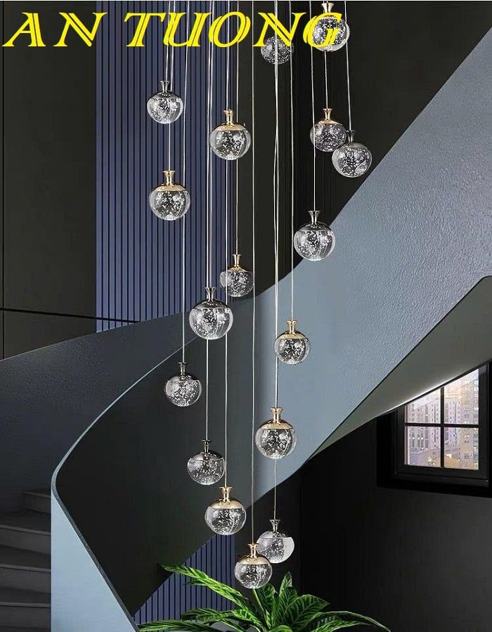 Đèn thả thông tầng đẹp hiện đại 025