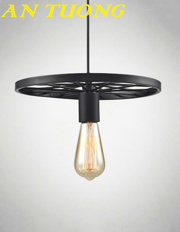 Đèn thả trần hình tròn bánh xe đạp decor trang trí đẹp 001