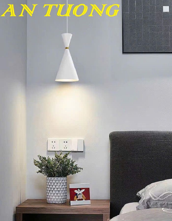 Đèn thả trần chao nhôm decor trang trí quán cafe nhà hàng giá rẻ 025