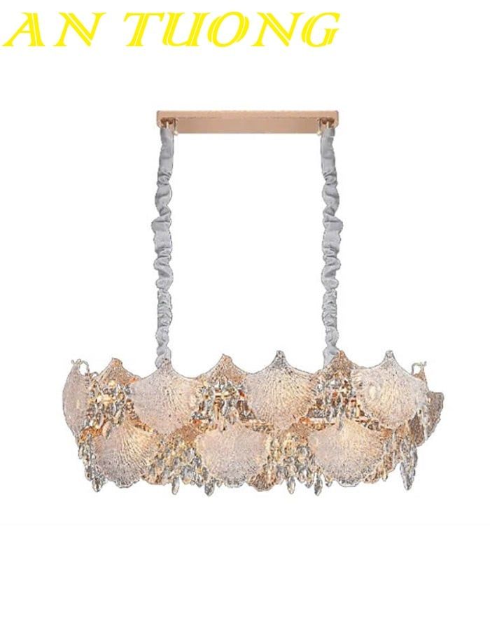 Đèn thả trần pha lê trang trí bàn ăn phòng bếp đẹp 004