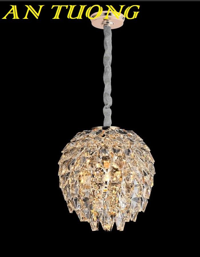 Đèn thả trần pha lê trang trí bàn ăn phòng bếp đẹp 007